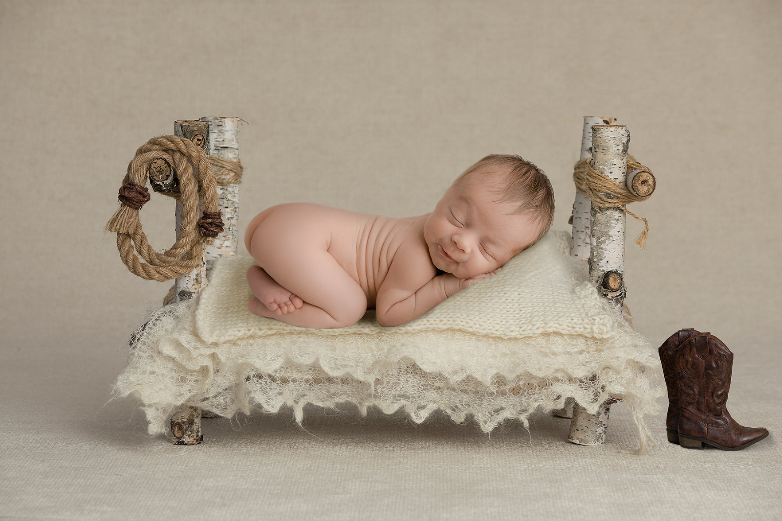 Burlington newborn photographer berries and fairies photography cowboy