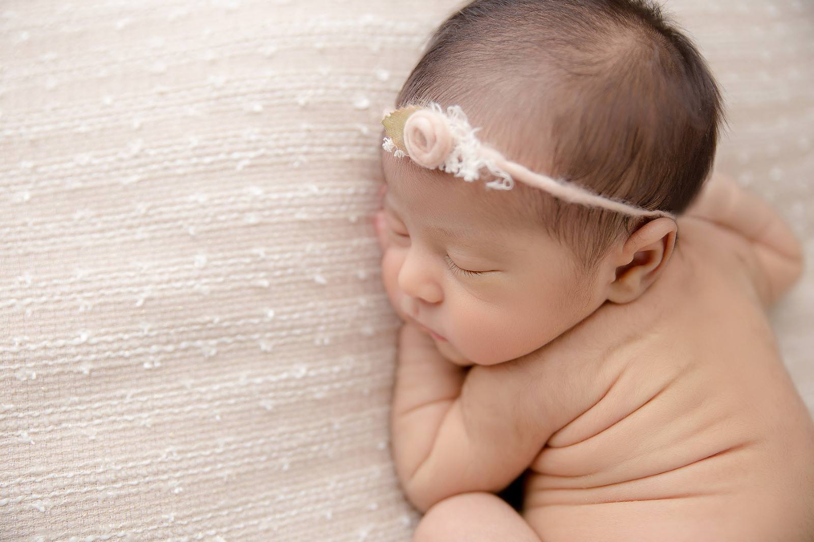 Burlington newborn photographer berries and fairies photography sleeping girl